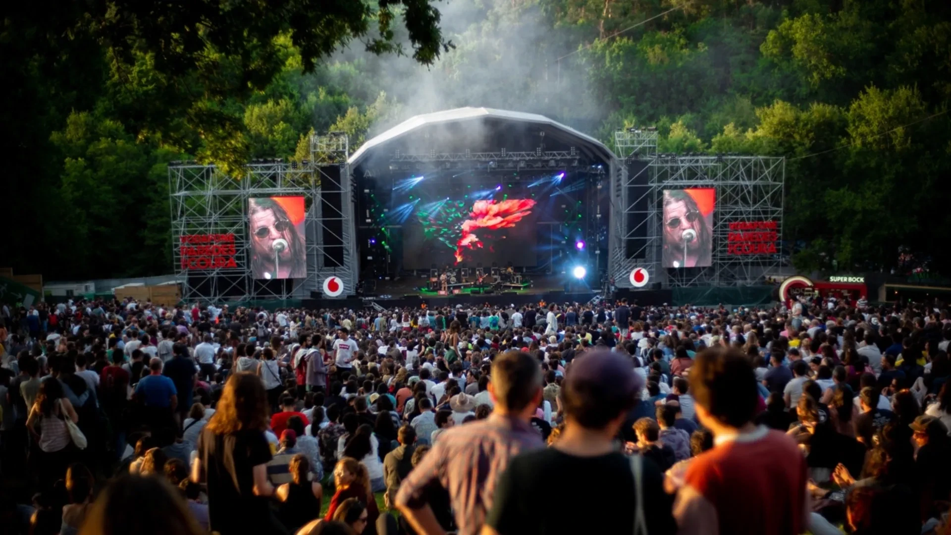 Vodafone Paredes de Coura festival crowd and stage