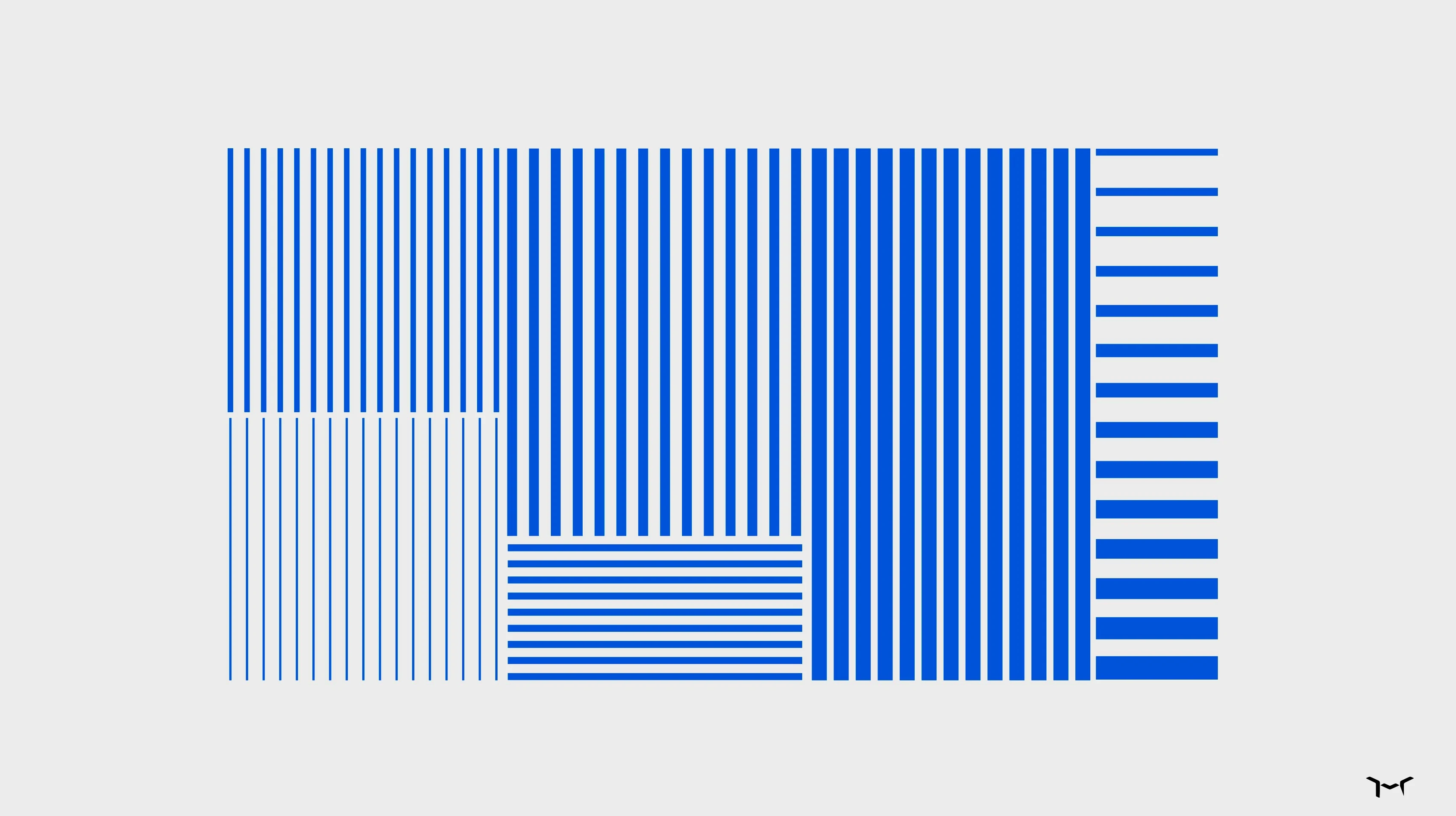 Hellonext modular pattern system: blue lines and stripes composition